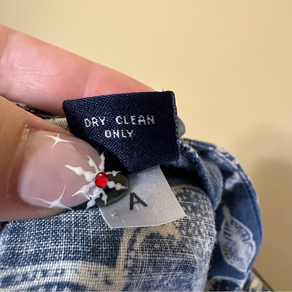 Ann Taylor Wrap Tie Floral Linen MIDI Skirt Women 4 Petite Blue - Picture 6 of 6